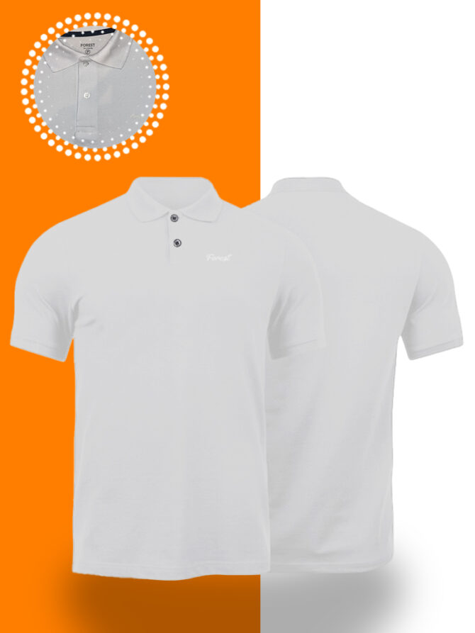 Camiseta Polo Branca Forest