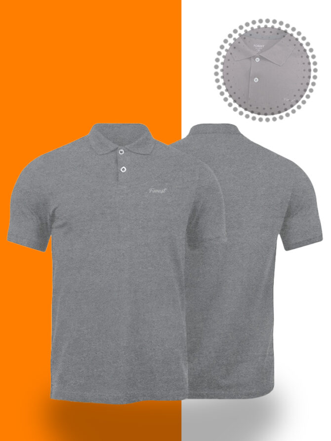 Camiseta Polo Cinza Forest