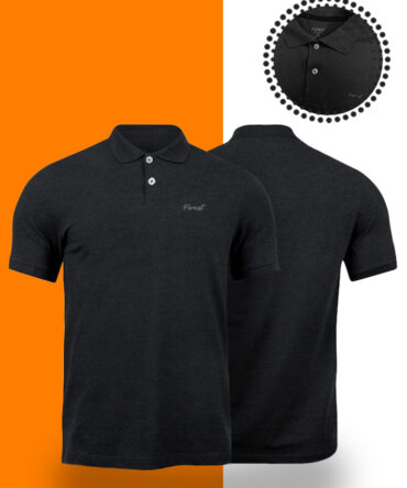 Camiseta Polo Preta Forest
